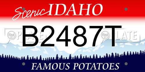 B2487T Idaho License Plate