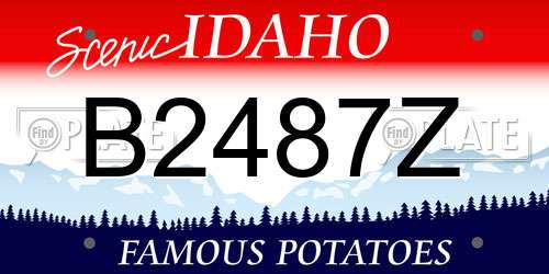 B2487Z Idaho License Plate