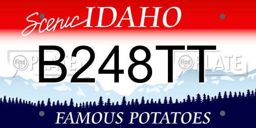 B248TT Idaho License Plate