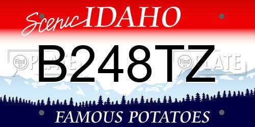 B248TZ Idaho License Plate