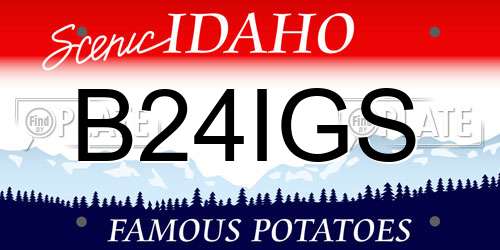B24IGS Idaho License Plate
