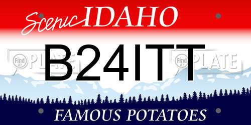 B24ITT Idaho License Plate