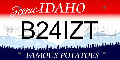 B24IZT Idaho License Plate