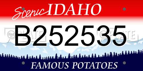 B252535 Idaho License Plate