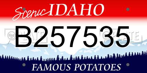 B257535 Idaho License Plate