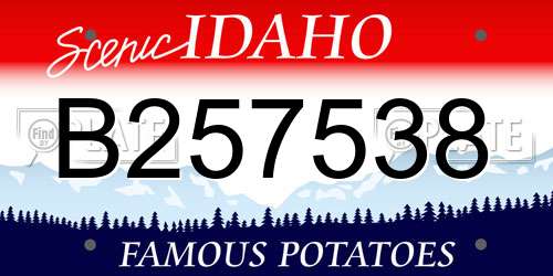 B257538 Idaho License Plate