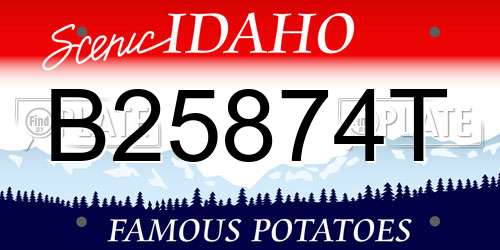 B25874T Idaho License Plate
