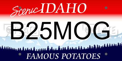 B25MOG Idaho License Plate