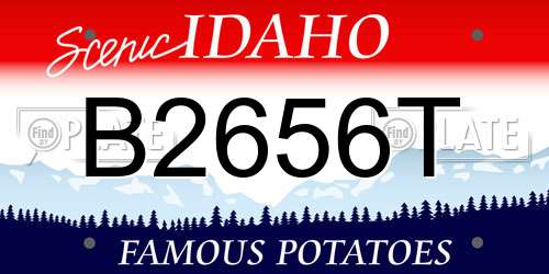 B2656T Idaho License Plate