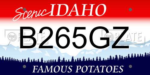 B265GZ Idaho License Plate