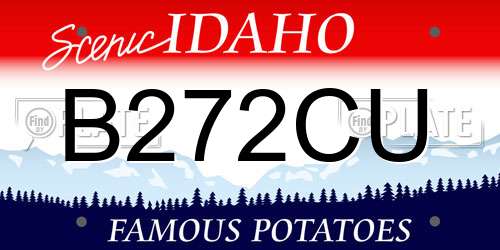 B272CU Idaho License Plate