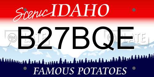 B27BQE Idaho License Plate