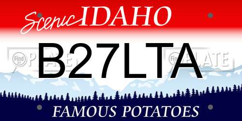 B27LTA Idaho License Plate