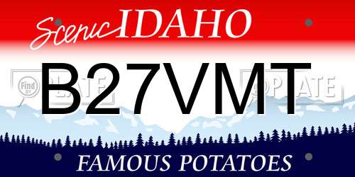 B27VMT Idaho License Plate