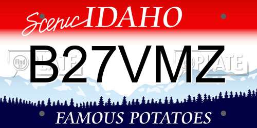 B27VMZ Idaho License Plate