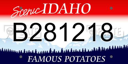 B281218 Idaho License Plate