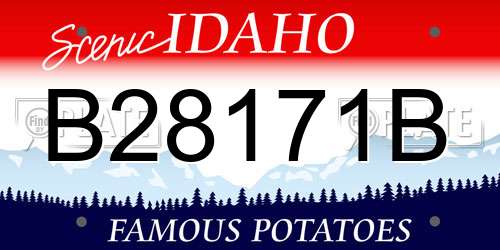 B28171B Idaho License Plate