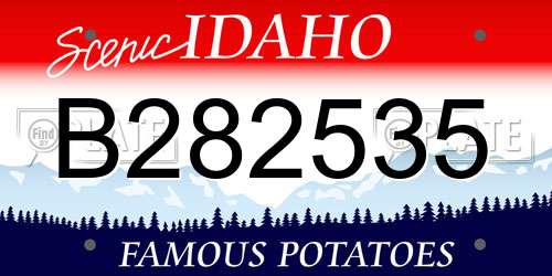B282535 Idaho License Plate