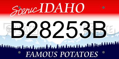 B28253B Idaho License Plate