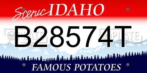 B28574T Idaho License Plate