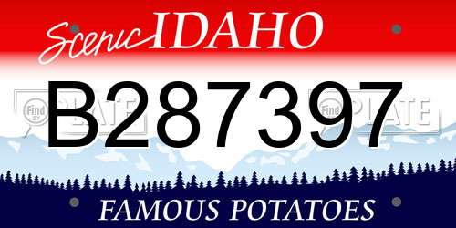 B287397 Idaho License Plate