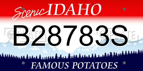 B28783S Idaho License Plate