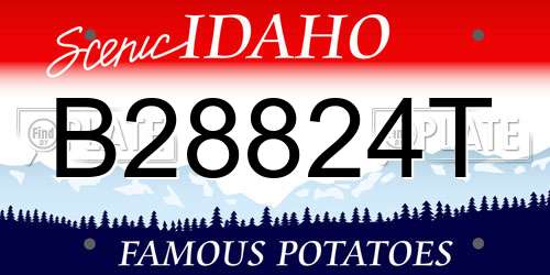 B28824T Idaho License Plate