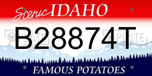 B28874T Idaho License Plate