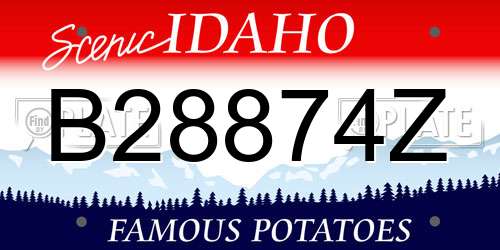 B28874Z Idaho License Plate