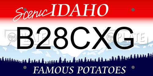 B28CXG Idaho License Plate