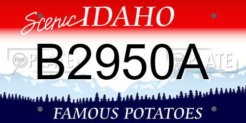 B2950A Idaho License Plate