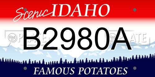 B2980A Idaho License Plate