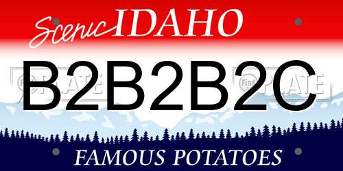 B2B2B2C Idaho License Plate