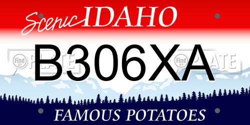 B306XA Idaho License Plate