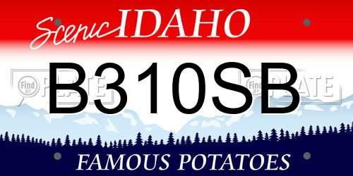 B310SB Idaho License Plate