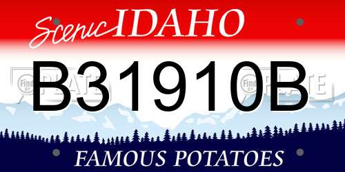 B31910B Idaho License Plate