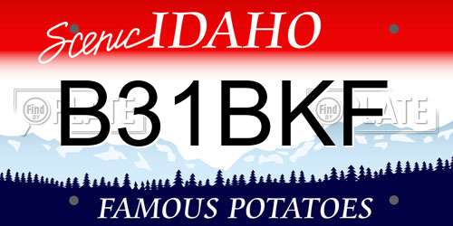 B31BKF Idaho License Plate
