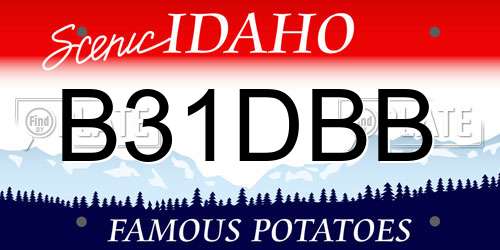 B31DBB Idaho License Plate
