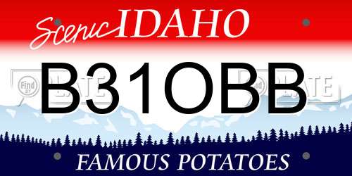 B31OBB Idaho License Plate