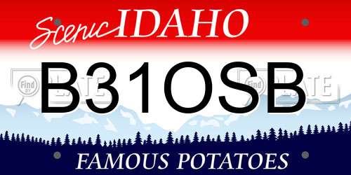 B31OSB Idaho License Plate