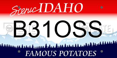 B31OSS Idaho License Plate