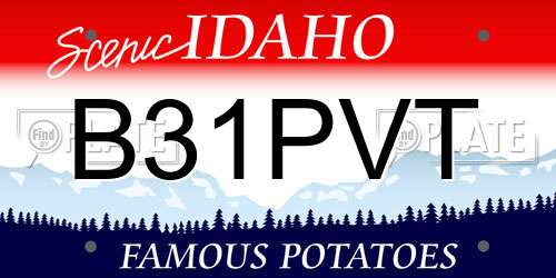 B31PVT Idaho License Plate