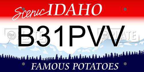 B31PVV Idaho License Plate