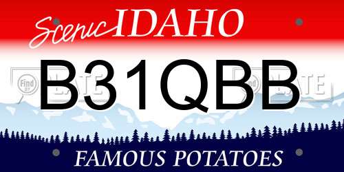 B31QBB Idaho License Plate