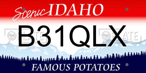 B31QLX Idaho License Plate