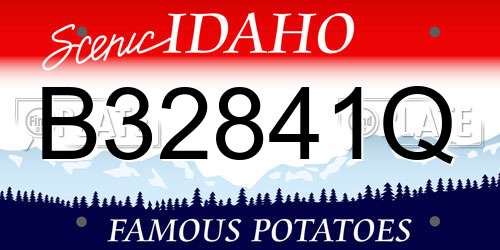 B32841Q Idaho License Plate