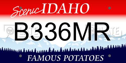 B336MR Idaho License Plate