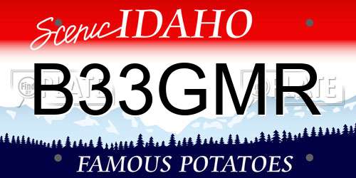 B33GMR Idaho License Plate