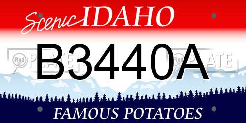 B3440A Idaho License Plate