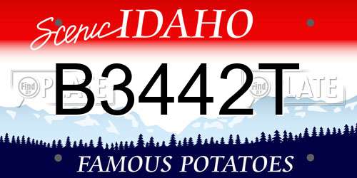 B3442T Idaho License Plate